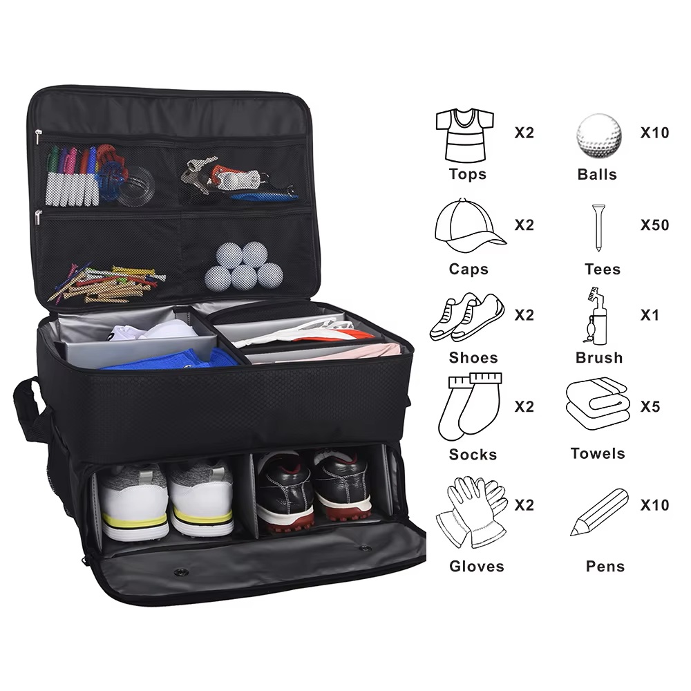 Car Seat Travel Bag - منظم صندوق السيارة للجولف، حقيبة تخزين