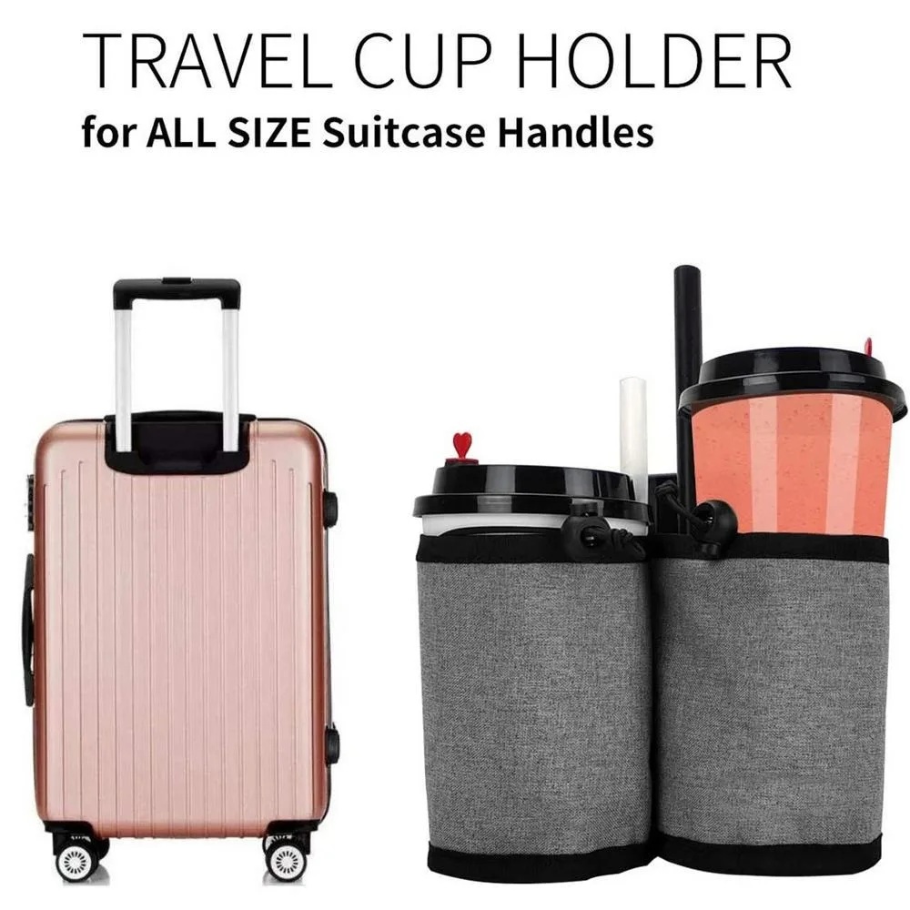Travel Accessories Useful - حامل زجاجات مياه جديد لمقابض الحقائب،