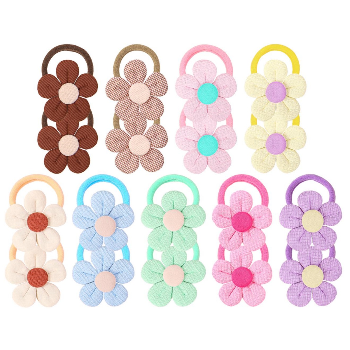Travel Accessories For 4 Year Old - 18 قطعة العلاقات الشعر عباد الشمس