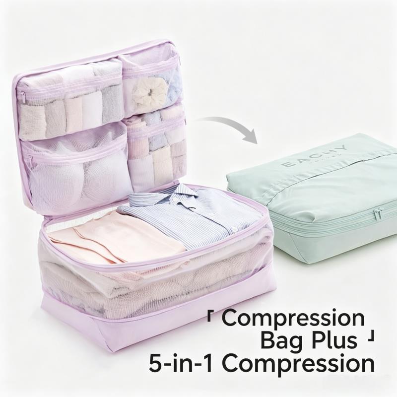 Travel Accessories Organiser - حقائب تنظيم الأمتعة المضغوطة 5 في