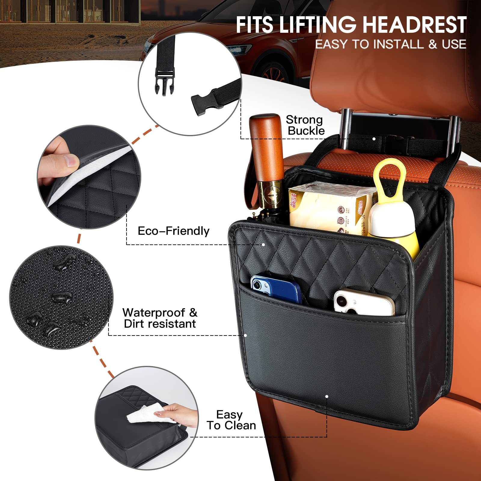 منظم خلفي لمقعد السيارة من الج - مراجعة Car Seat Travel Bag وسعره