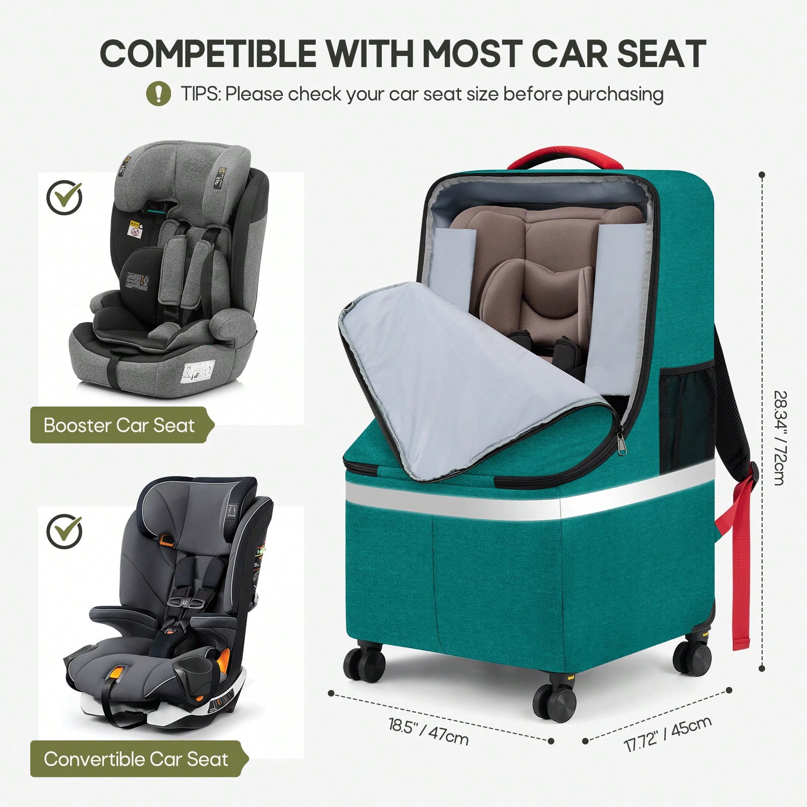 حقيبة سفر مبطنة لمقعد السيارة  - مراجعة Car Seat Travel Bag وسعره