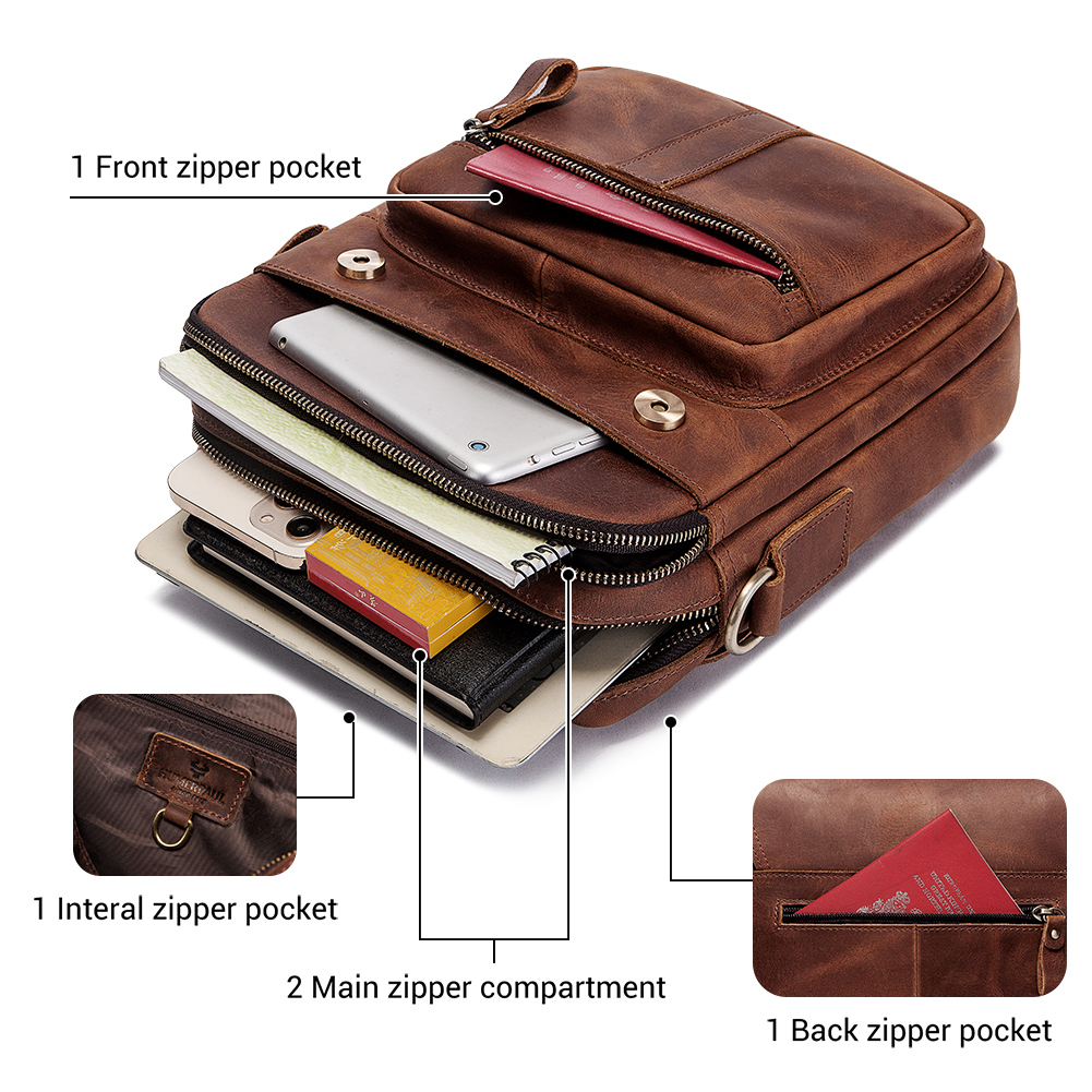 HUMERPAUL حقيبة كتف رجالية من  - مراجعة Travel Accessories Tech وسعره