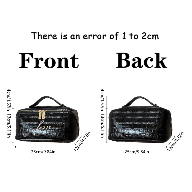 حقيبة مكياج مطرزة بتصميم جلد ا - مراجعة Travel Accessories Gift Ideas وسعره